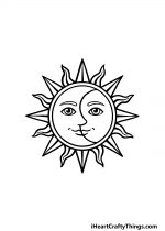 Sun And Moon Drawing - How To Draw A Sun And Moon Step By Step