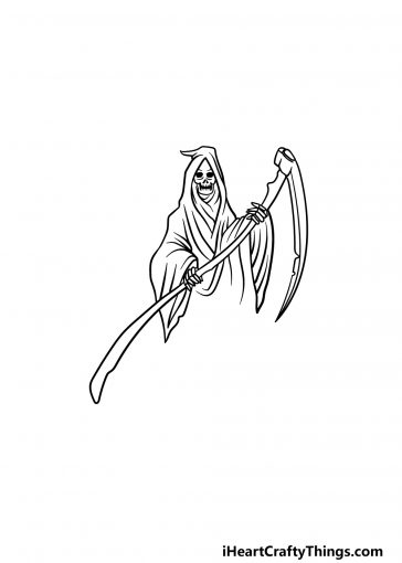 Grim Reaper Drawing - How To Draw Grim Reaper Step By Step