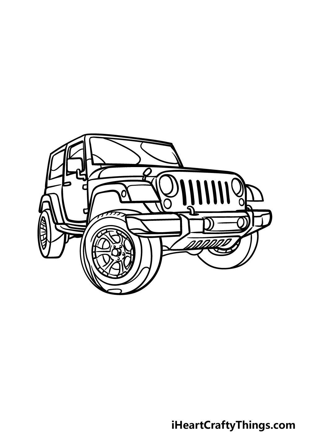 drawing a jeep step 6