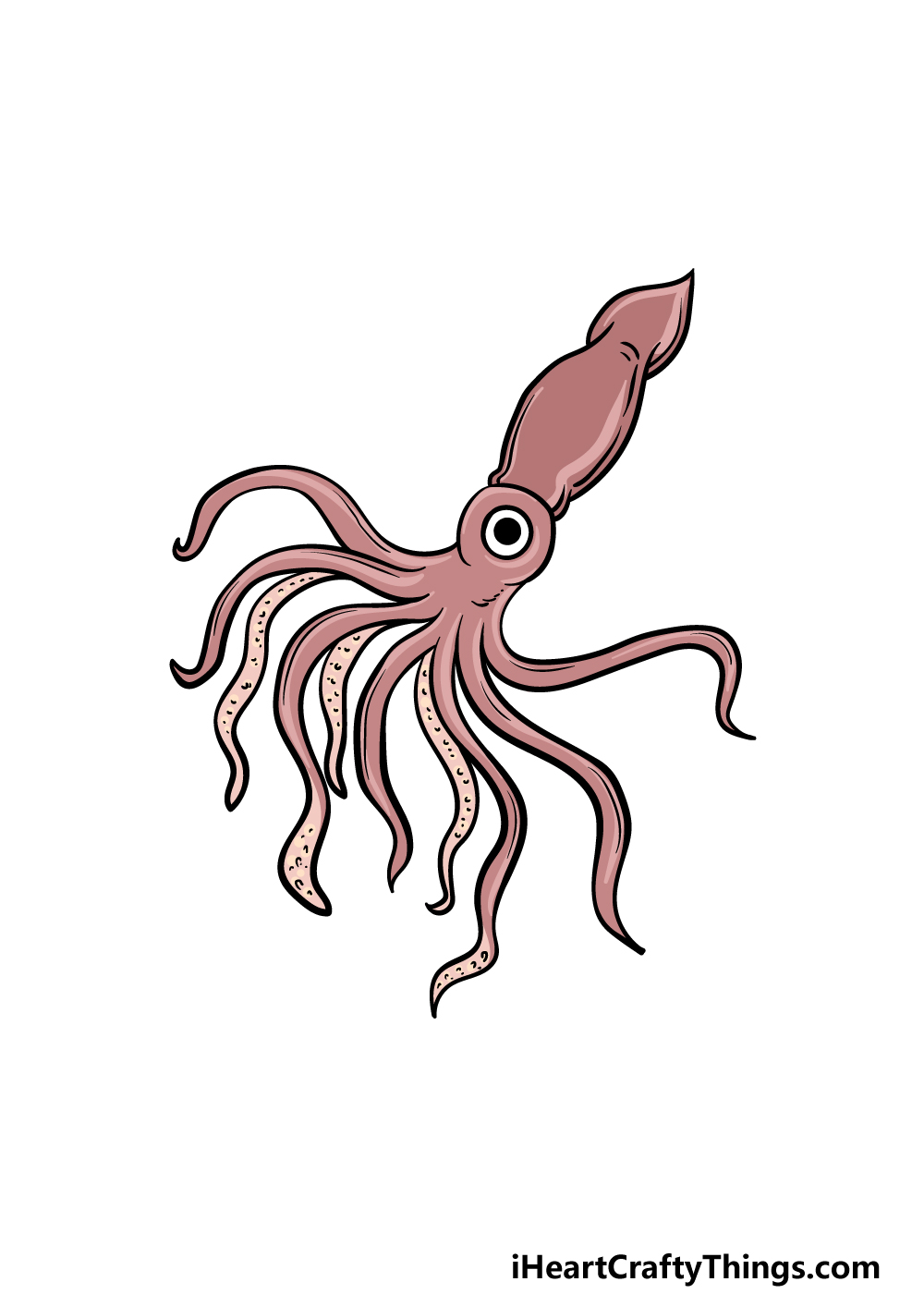 Squid Drawing - How To Draw A Squid Step By Step