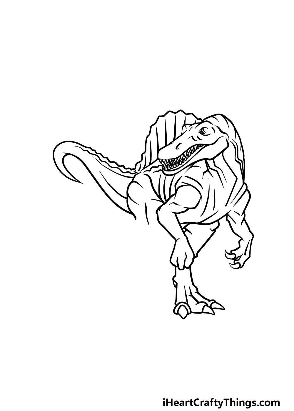 drawing Spinosaurus step 6
