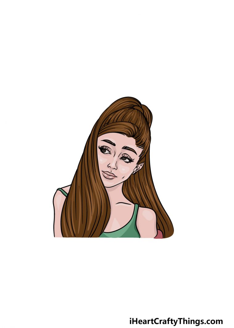 Ariana Grande Drawing How To Draw Ariana Grande Step By Step 2215