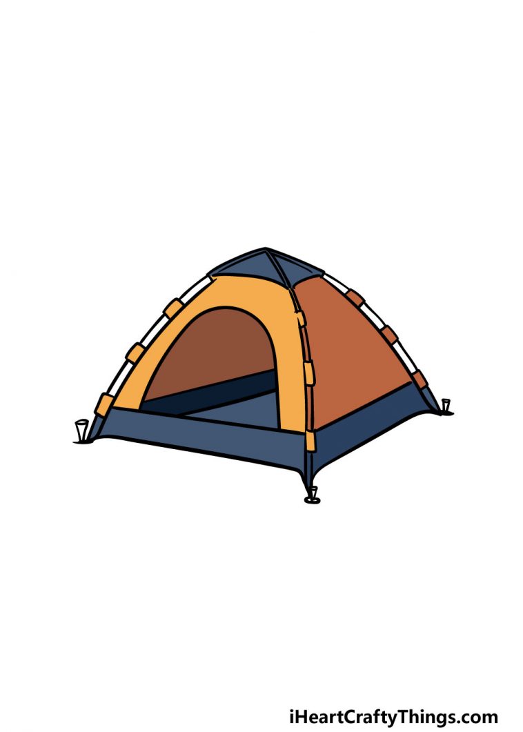 Tent Drawing How To Draw A Tent Step By Step