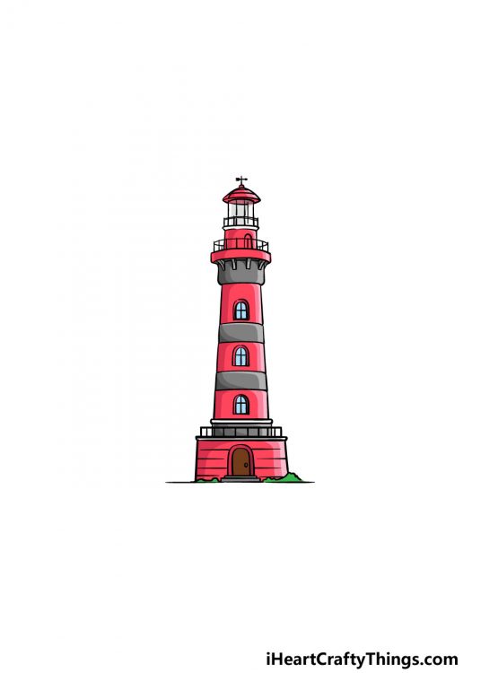 Lighthouse Drawing.pdf Simple Lighthouse Drawing _ Lighthouse Coloring Pages (Free PDF ...