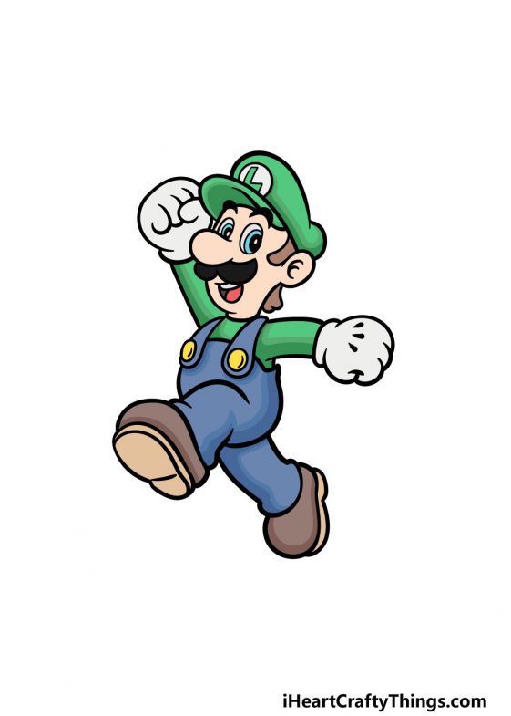 Luigi Drawing - How To Draw Luigi Step By Step