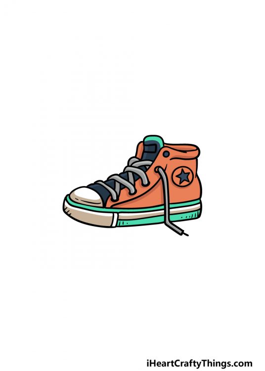 Sneakers Drawing - How To Draw Sneakers Step By Step