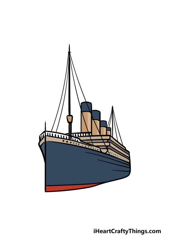 Titanic Drawing - How To Draw The Titanic Step By Step