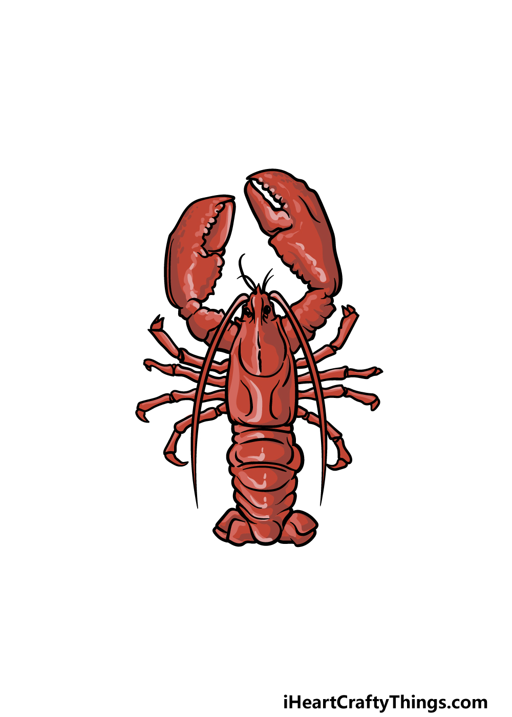 drawing a lobster step 6
