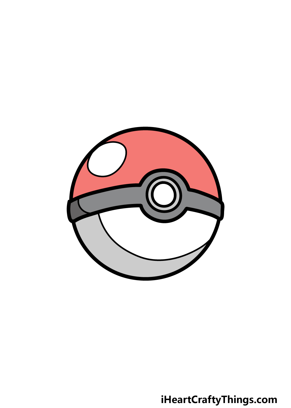 Pokeball Drawing - How To Draw A Pokeball Step By Step