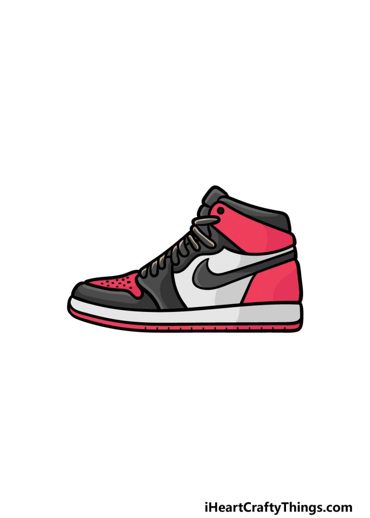 Jordan Shoe Drawing - How To Draw Jordan Shoe Step By Step