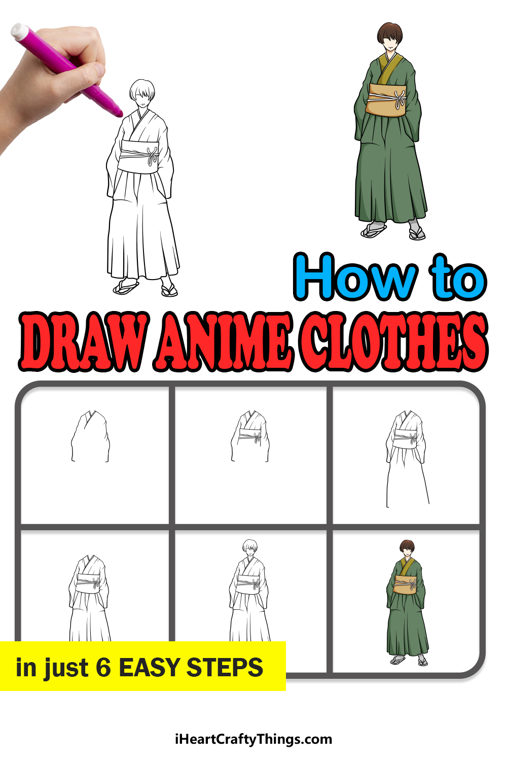 how to draw anime clothes in 6 easy steps