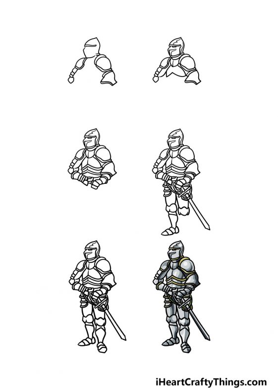 Armor Drawing - How To Draw Armor Step By Step