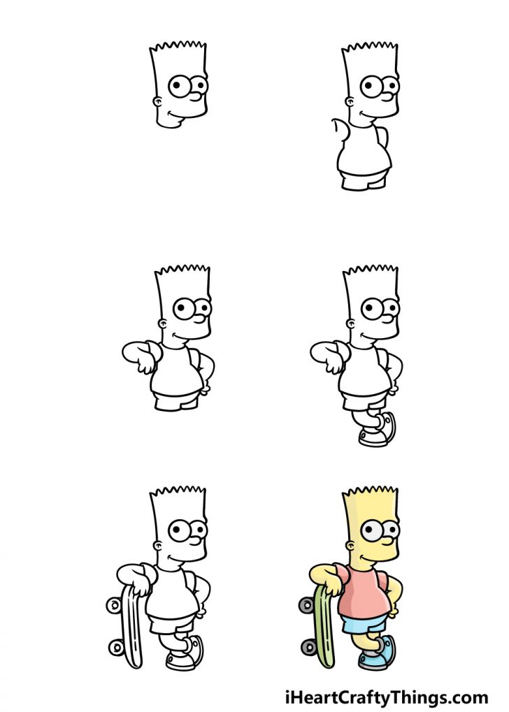 Bart Simpson Drawing How To Draw Bart Simpson Step By Step