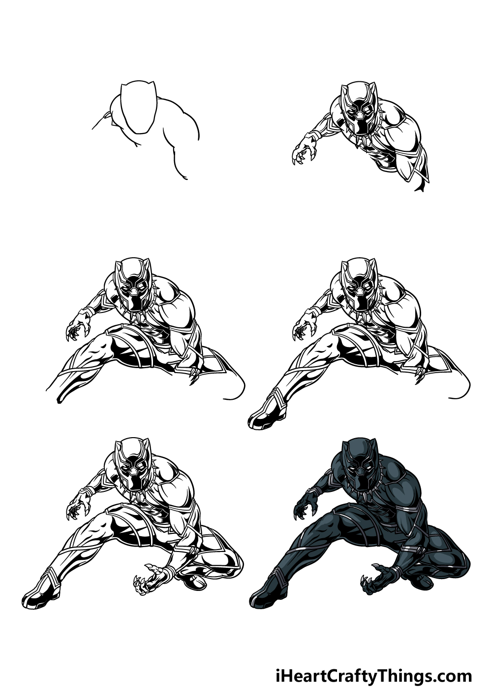 The Black Panther Drawing Tutorial, Step by Step, Drawing Guide, by  DuskEyes969 - DragoArt