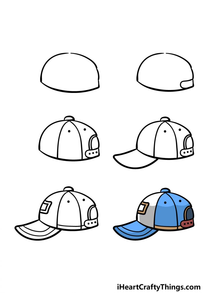 Cap Drawing - How To Draw A Cap Step By Step