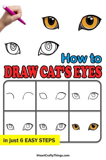 Cat Eyes Drawing - How To Draw Cat Eyes Step By Step