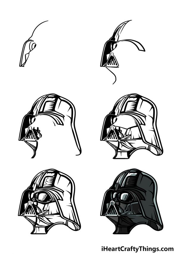 Darth Vader Drawing - How To Draw Darth Vader Step By Step