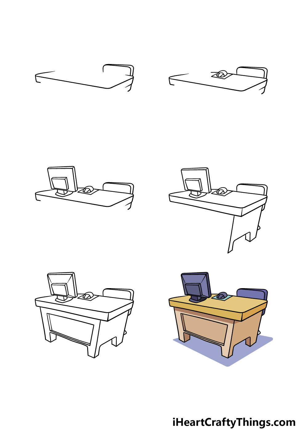 office desk furniture drawers isometric image vector illustration sketch  Stock Vector | Adobe Stock