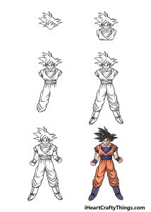 Goku Drawing - How To Draw Goku Step By Step