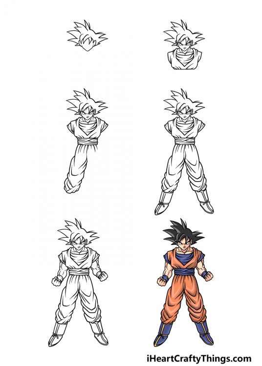 Goku Drawing - How To Draw Goku Step By Step