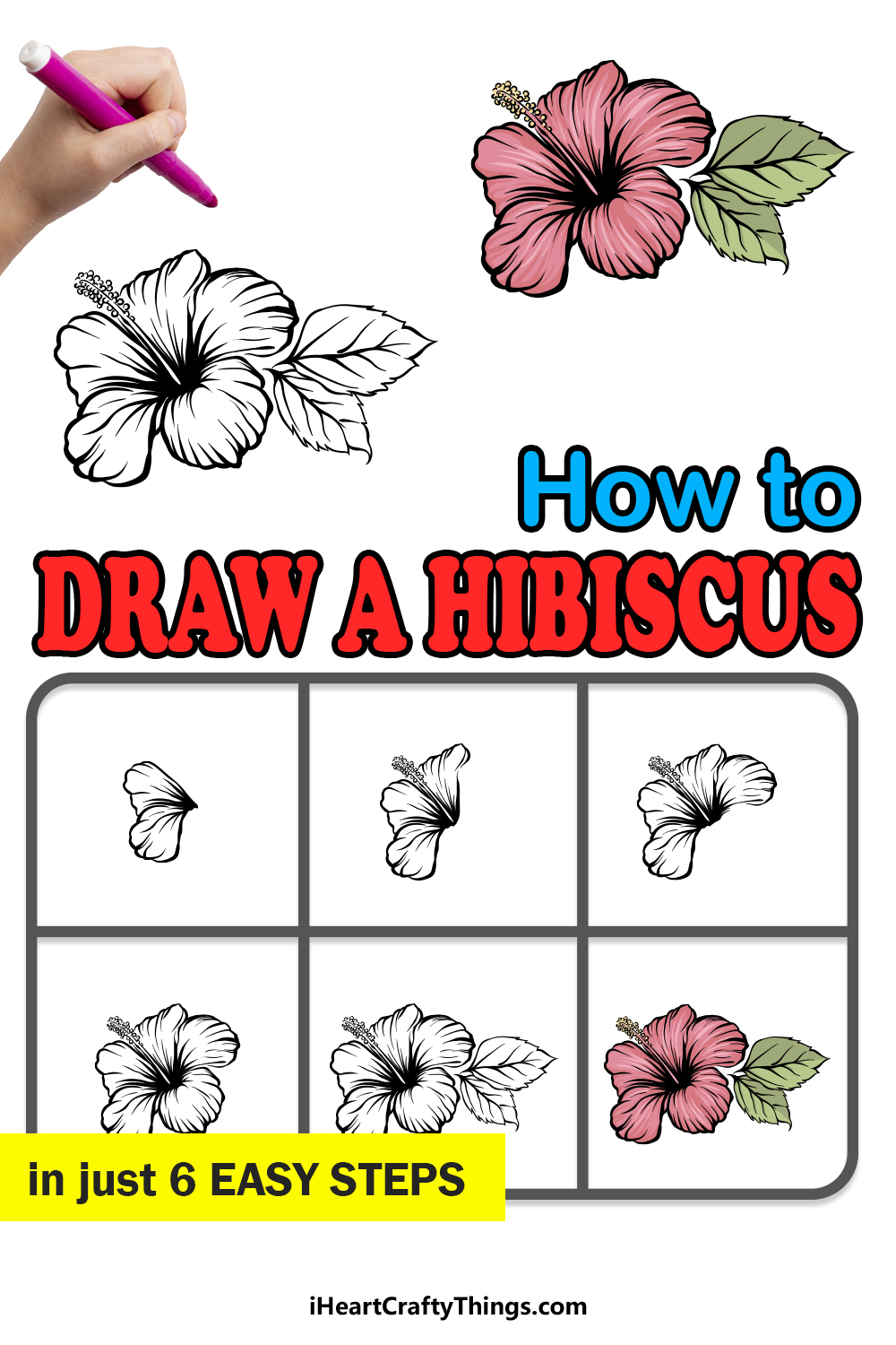 HIBISCUS FLOWER DRAWING ... watch full tutorial on my YouTube channel DAILY  ART By Suvarna #post #instagram #instadaily #instagood #ar... | Instagram