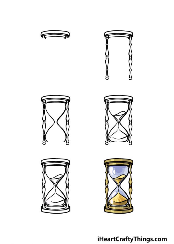 Hourglass Drawing How To Draw An Hourglass Step By Step 9140