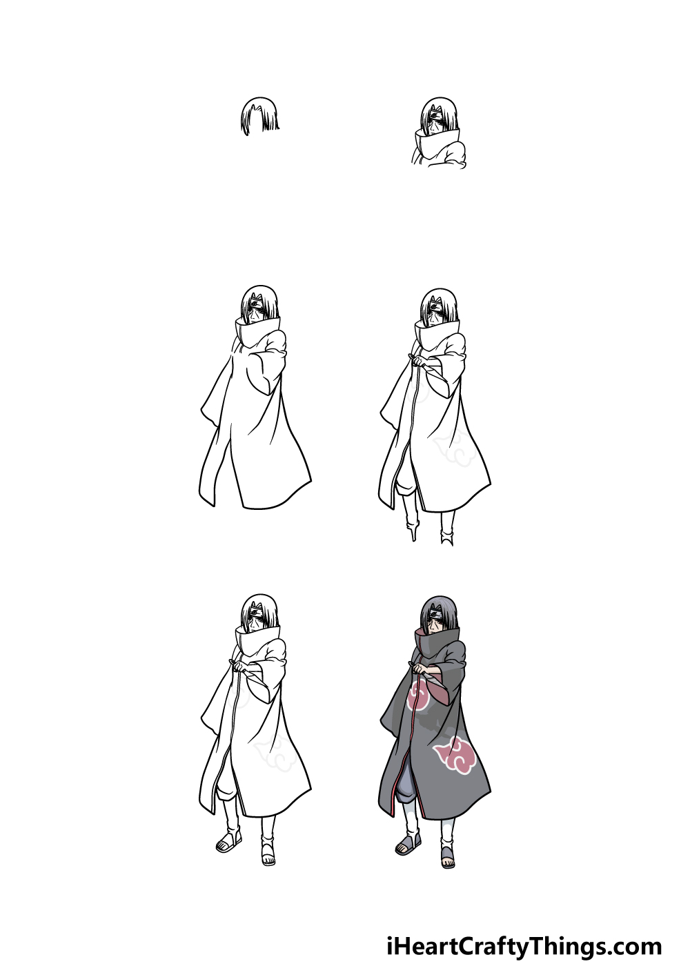 Itachi Drawing - How To Draw Itachi Step By Step