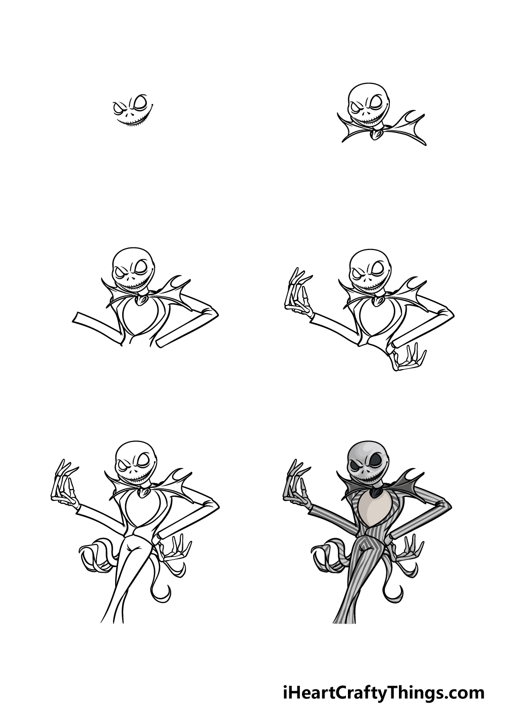 Jack Skellington Drawing - How To Draw Jack Skellington Step By Step