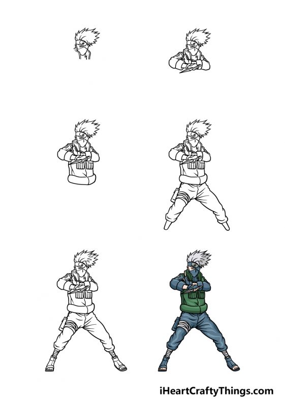 Kakashi Drawing - How To Draw Kakashi Step By Step