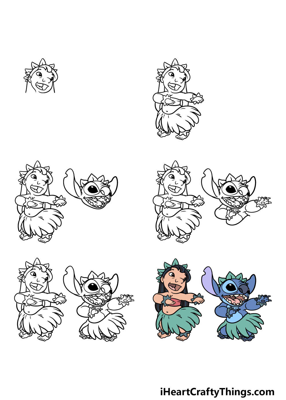 Lilo And Stitch Drawing Step By Step