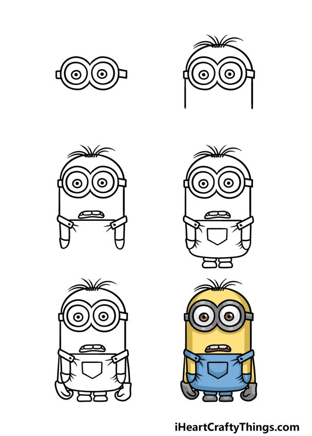 Minion Drawing - How To Draw A Minion Step By Step