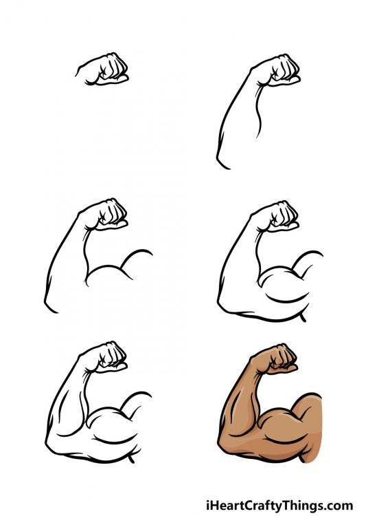 Muscular Arm Drawing How To Draw A Muscular Arm Step By Step