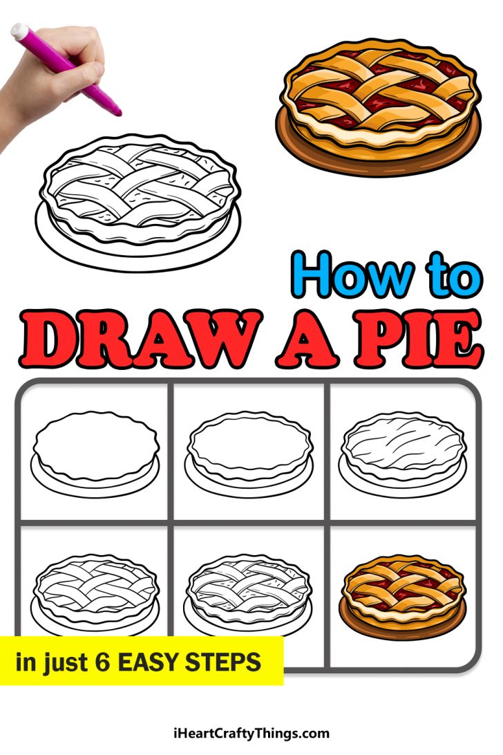 Pie Drawing How To Draw A Pie Step By Step