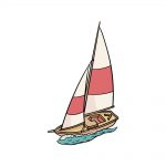 how to draw a sailboat image