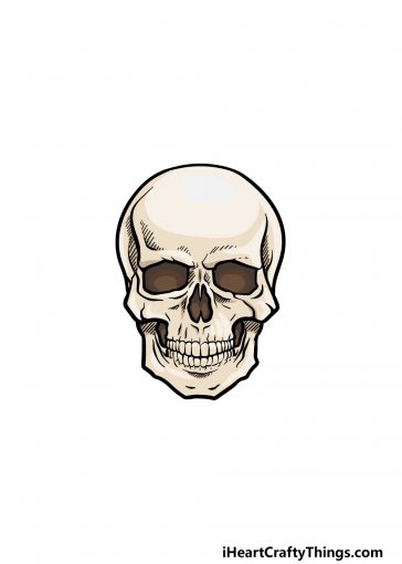 how to draw a skeleton head image