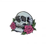 how to draw A Rose Skull image