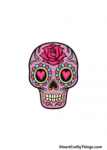 how to draw a sugar skull image