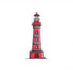 how to draw a lighthouse image