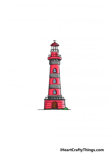 how to draw a lighthouse image