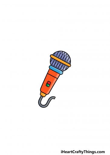 how to draw a microphone image