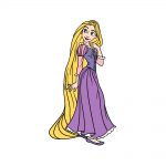 how to draw Rapunzel image