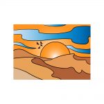 how to draw a desert image