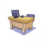 how to draw a desk image