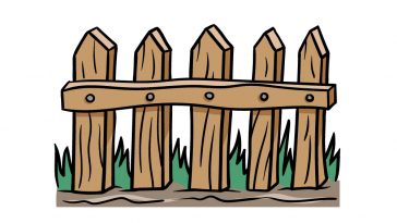 how to draw a fence image