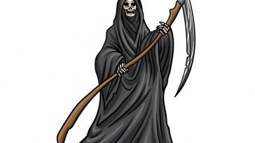how to draw grim reaper image