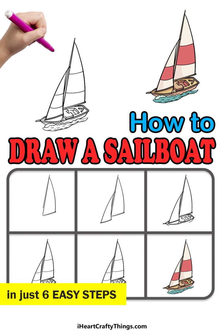 Sailboat Drawing How To Draw A Sailboat Step By Step