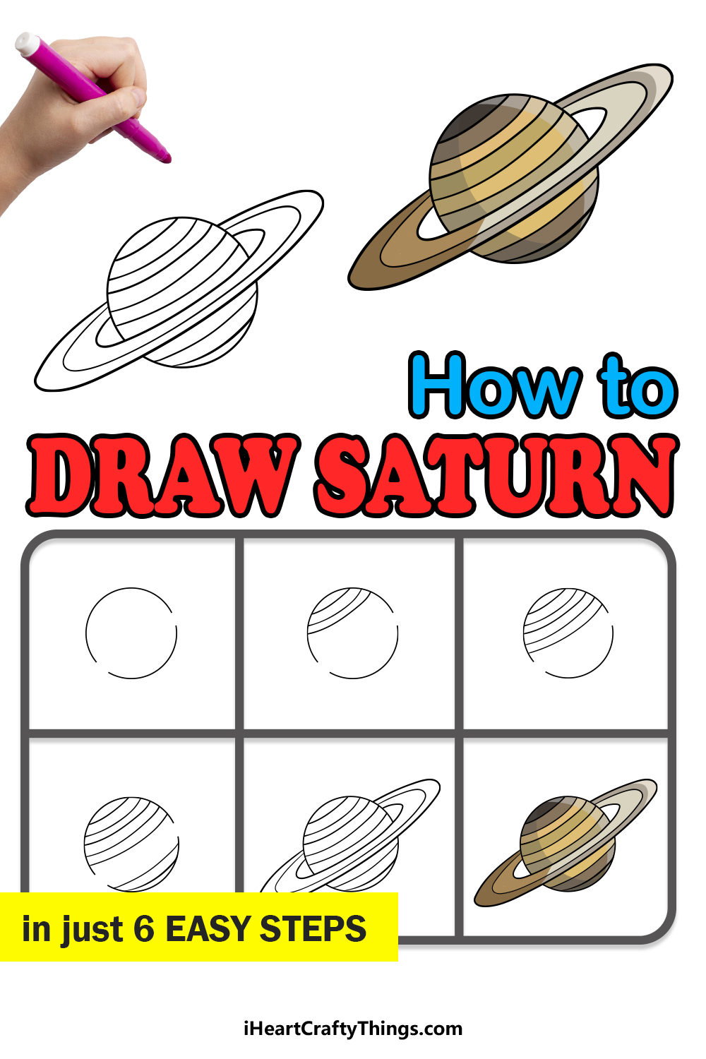 How to Draw Saturn Step by Step Benner Hipen1936