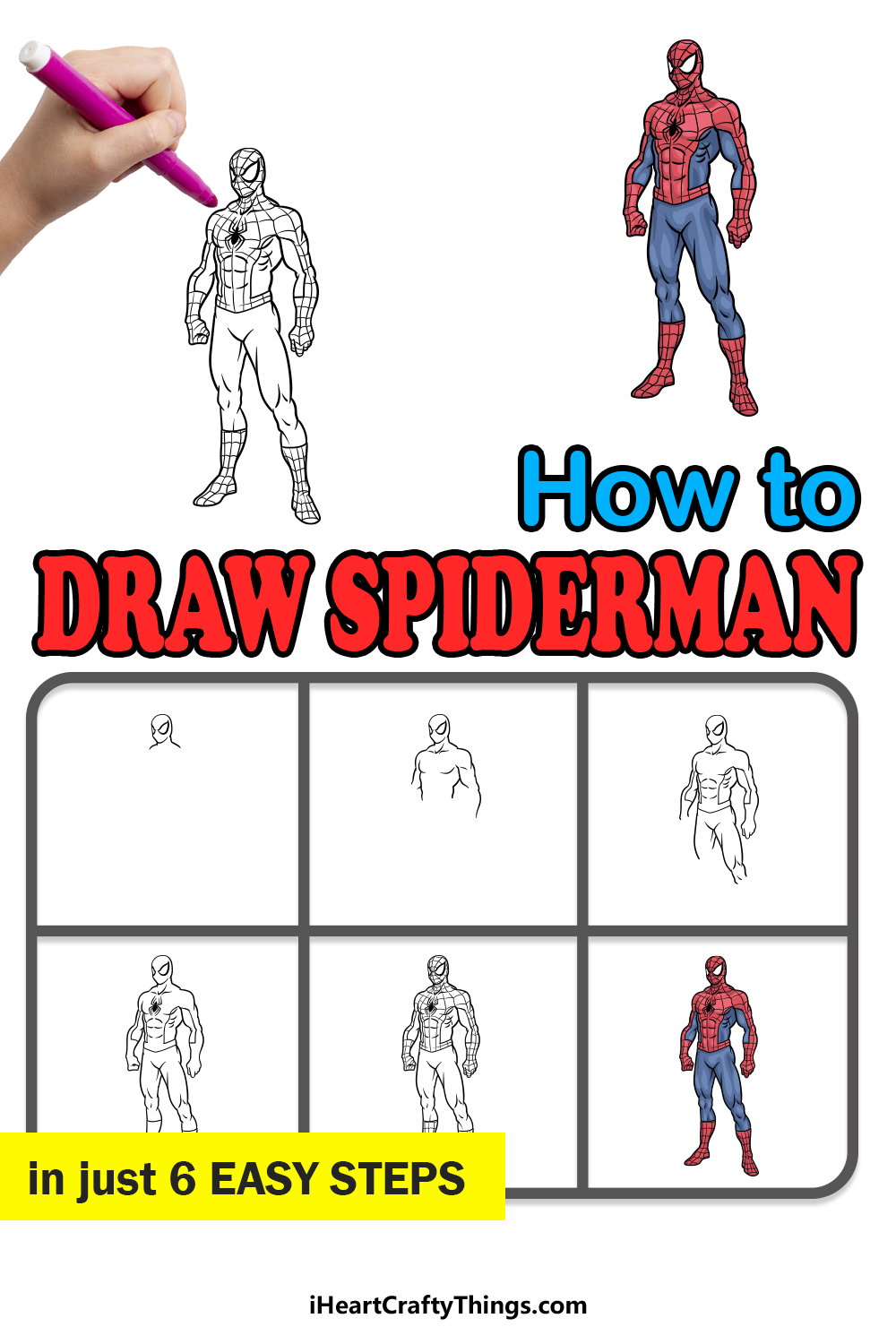 spiderman drawing easy