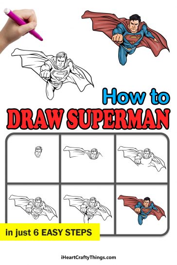 Superman Drawing - How To Draw Superman Step By Step