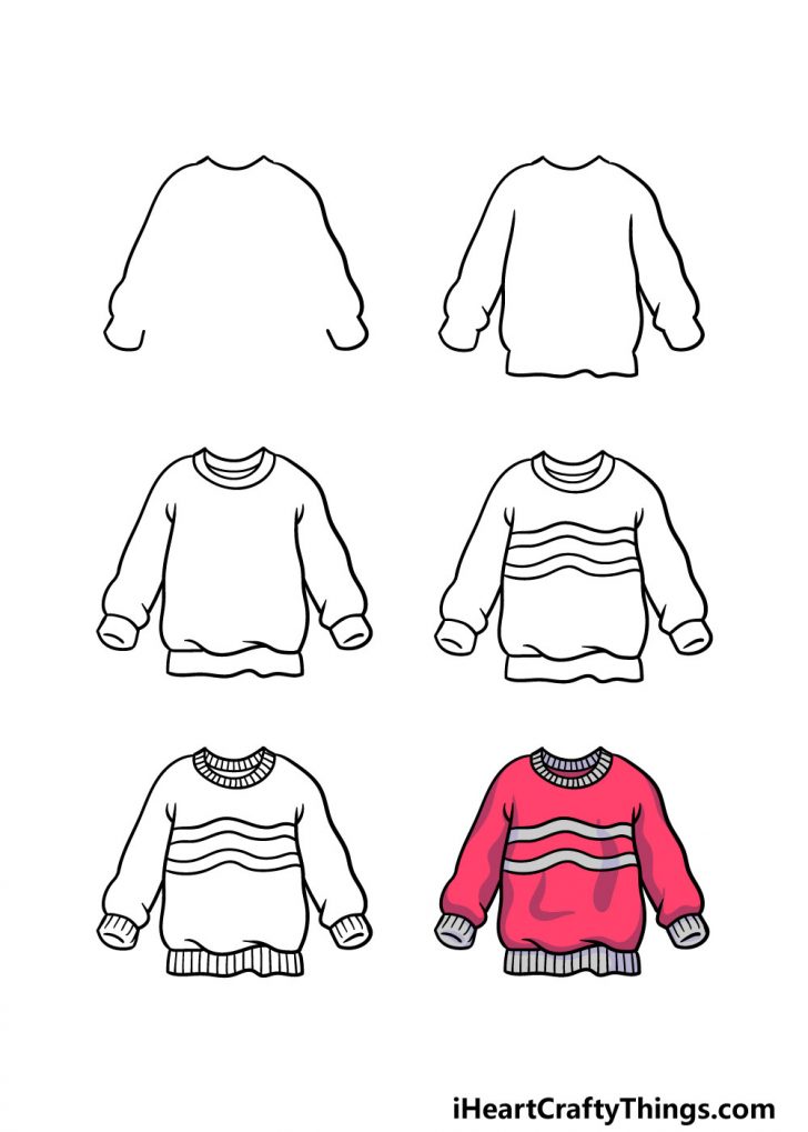 Sweater Drawing How To Draw A Sweater Step By Step